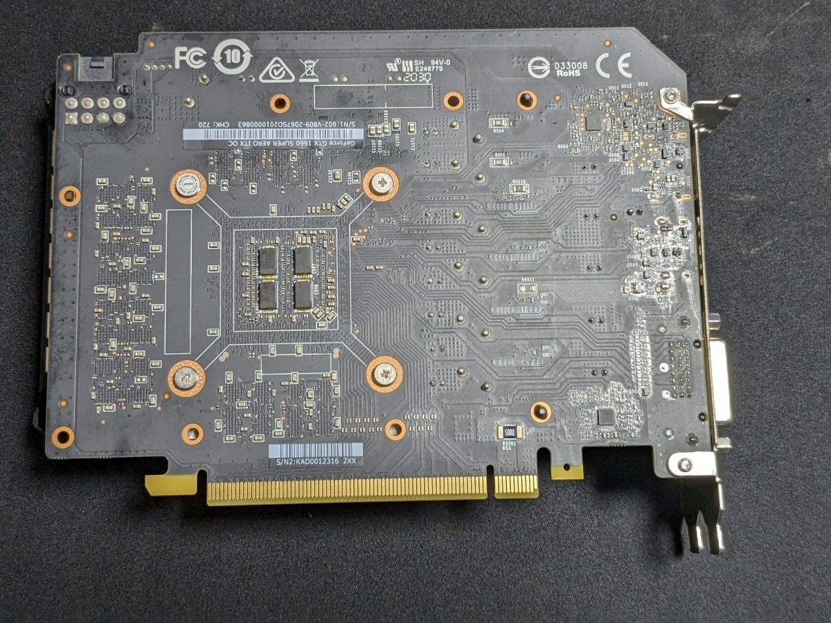 1円〜　MSI Geforce GTX1660Super AERO ITX OC 動作確認済_画像2