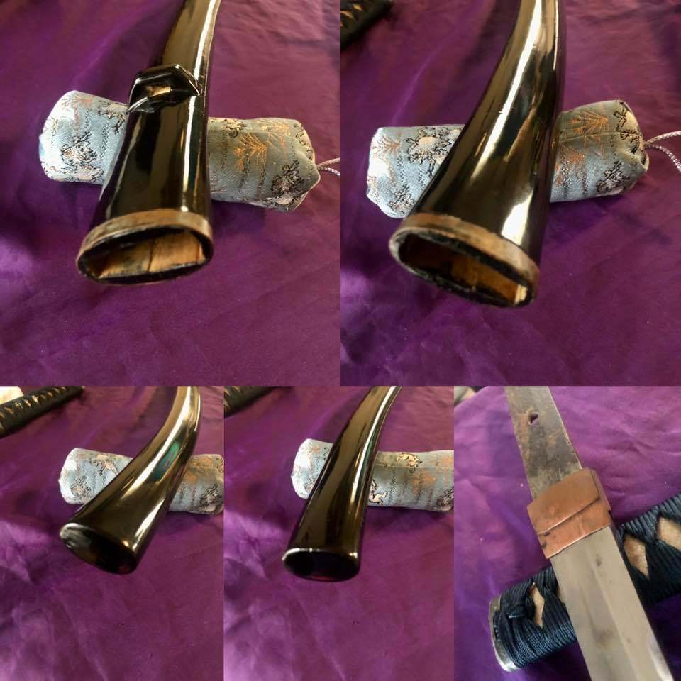 無銘大脇差新々刀一尺七寸九分(53.9cm) 反り深く体配良し時代鍔/柄頭