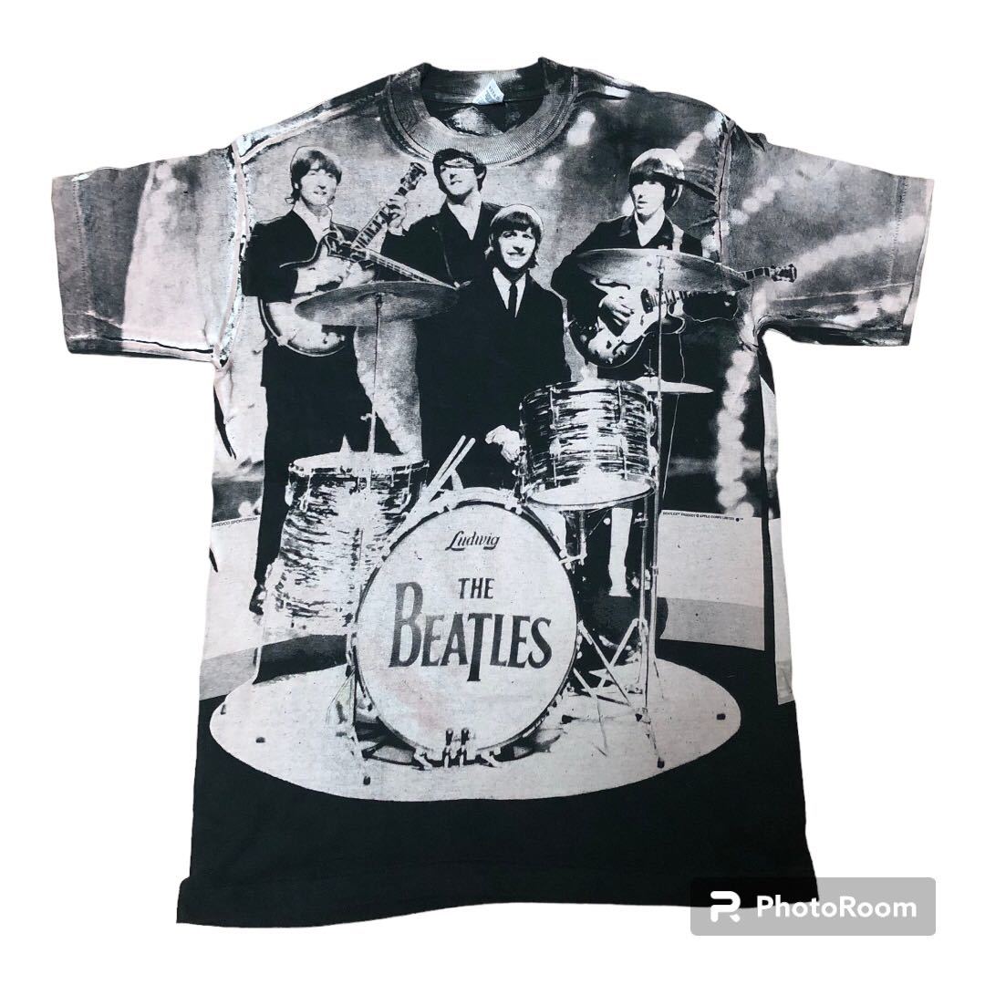 レア 90s USA製 THE BEATLES フルプリント Tシャツ L