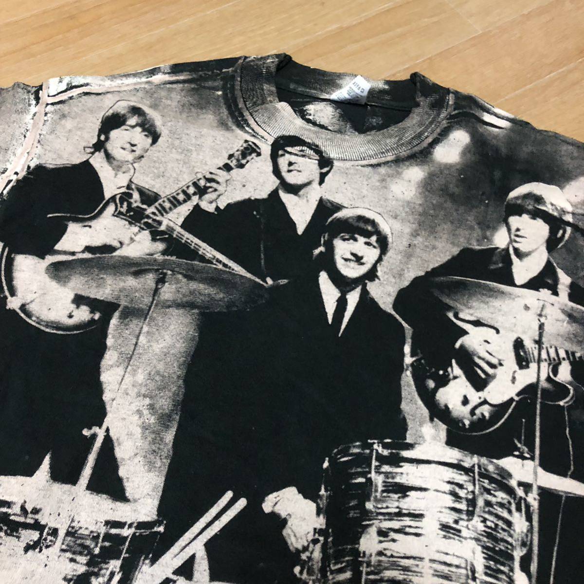 レア 90s USA製 THE BEATLES フルプリント Tシャツ L