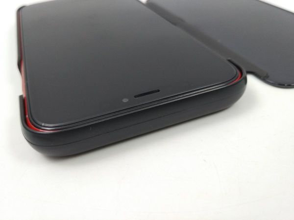 iPhone 11用 鏡面 手帳型ミラーフリップケース カバー 半透明 ブラック_画像6