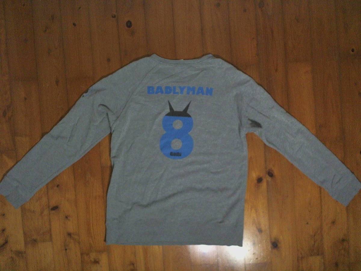 ☆ランドリー【Laundry】『BADLYMAN/BADLY』プリント スウェット プルオーバー ラグラン トレーナー M グレー　灰色_画像8