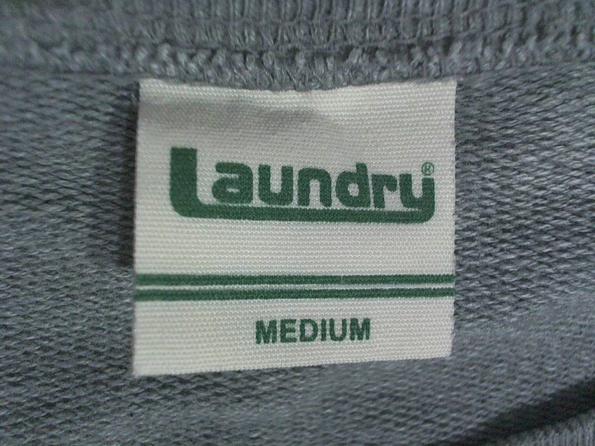 ☆ランドリー【Laundry】『BADLYMAN/BADLY』プリント スウェット プルオーバー ラグラン トレーナー M グレー　灰色_画像6