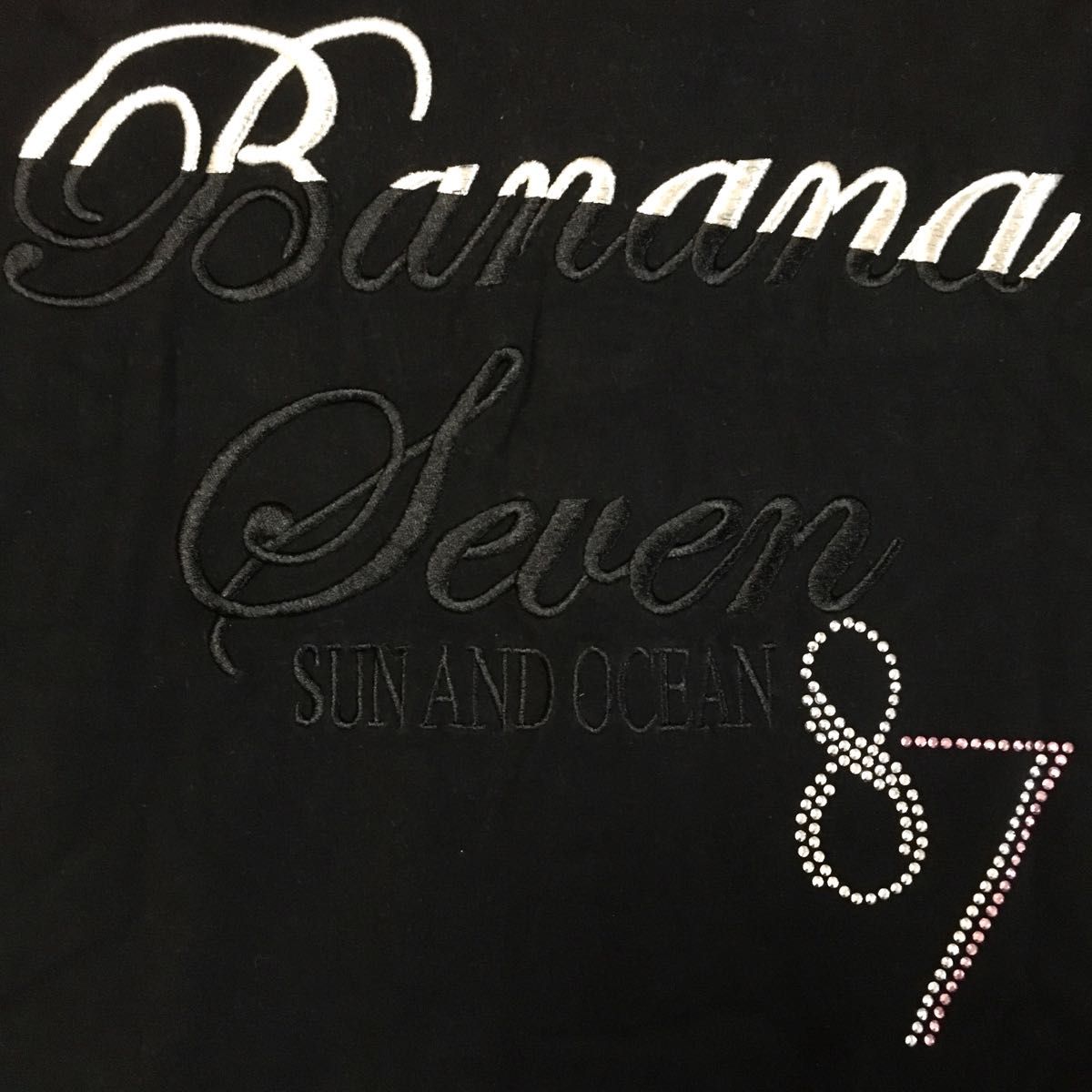 バナナセブン　超カッコいい　半袖ポロシャツ　メタルデコ　オラオラ系　黒