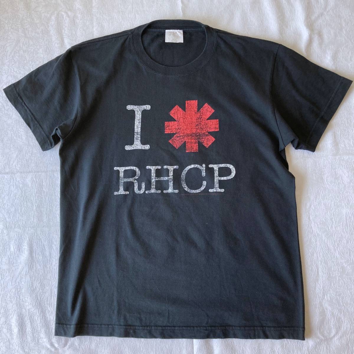 レッチリ RED HOT CHILI PEPPERS レッドホットチリペッパーズ M 黒 ロックT ロゴプリントT フォトT バンドT ツアーT 丸胴ボディ 送無料_画像2