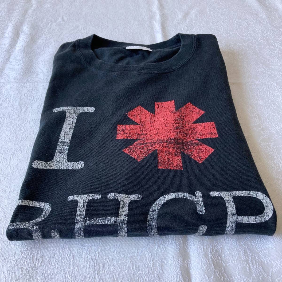 レッチリ RED HOT CHILI PEPPERS レッドホットチリペッパーズ M 黒 ロックT ロゴプリントT フォトT バンドT ツアーT 丸胴ボディ 送無料_画像7