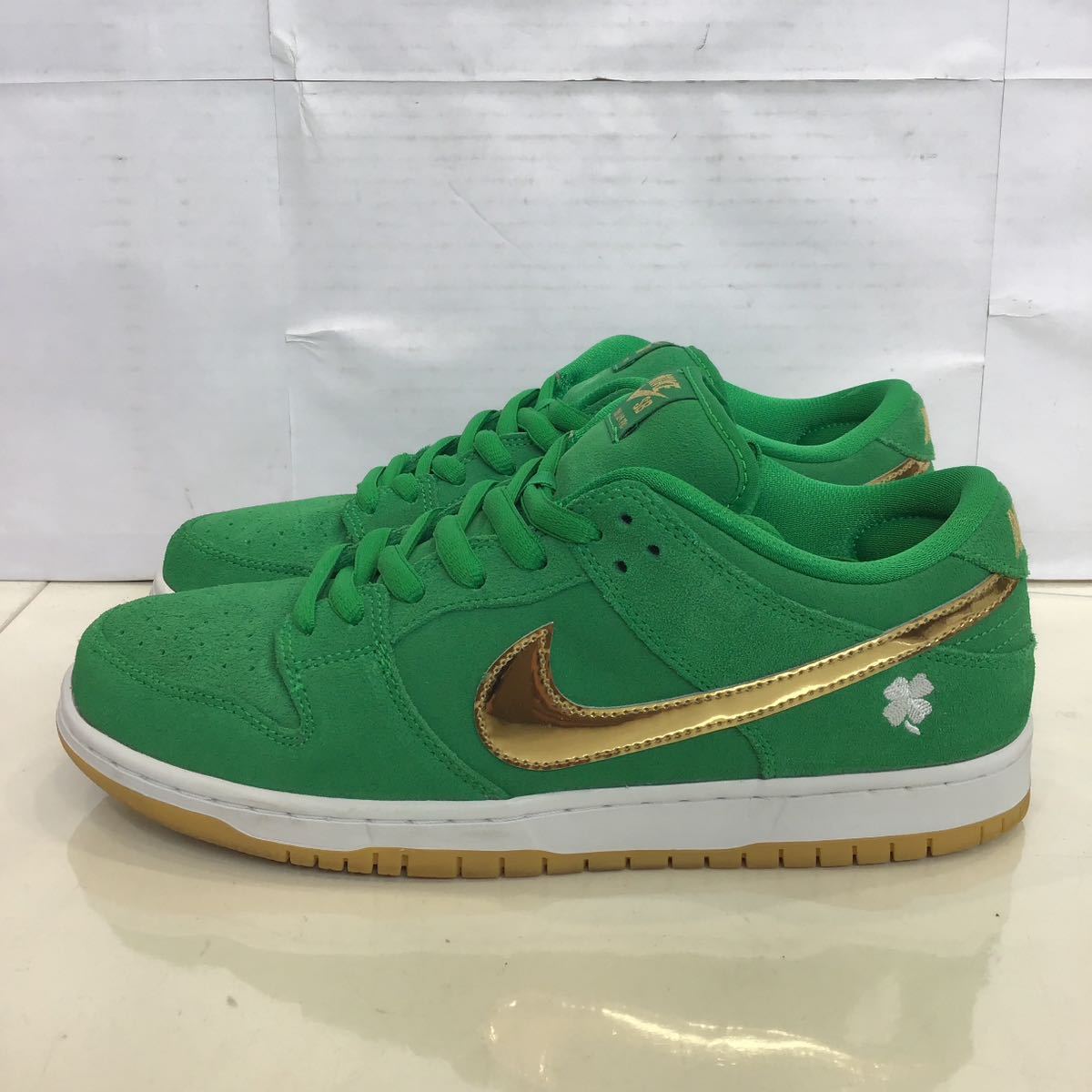 【NIKE SB ナイキ】BQ6817-303 DUNK LOW PRO (Shamrock) ダンクロー プロ シャムロック 28cm グリーン スウェード 2306oki_画像3