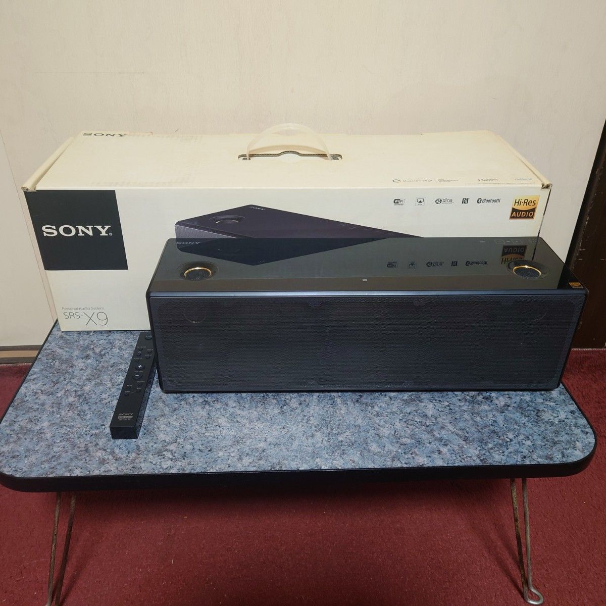 SONY SRS-X9 ハイレゾ対応 ワイヤレス ネットワークスピーカー Bluetooth Wi-Fi USB 2014年 美品