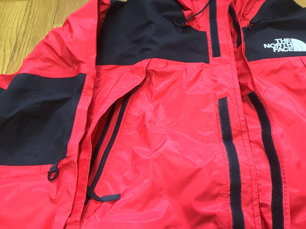 THE NORTH FACE ノースフェイス ゴアテックス製 マウンテンパーカ HOMMES MOYENS メンズMサイズ カラー/レッド 中古品_画像3