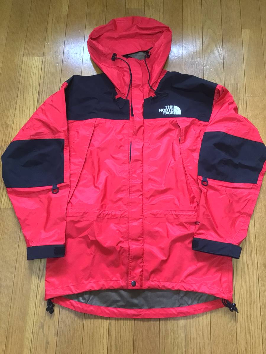 THE NORTH FACE ノースフェイス ゴアテックス製 マウンテンパーカ HOMMES MOYENS メンズMサイズ カラー/レッド 中古品_画像1