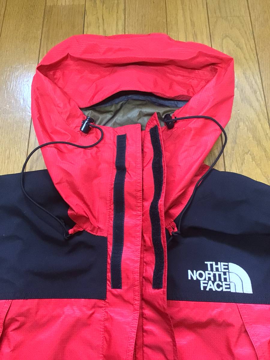 THE NORTH FACE ノースフェイス ゴアテックス製 マウンテンパーカ HOMMES MOYENS メンズMサイズ カラー/レッド 中古品_画像5