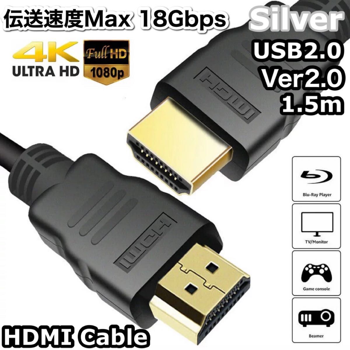 2点 Type-C 変換 アダプタ HDMI ケーブル 1.5m スマホ GALAXY iPadPro スイッチ テレビ 接続