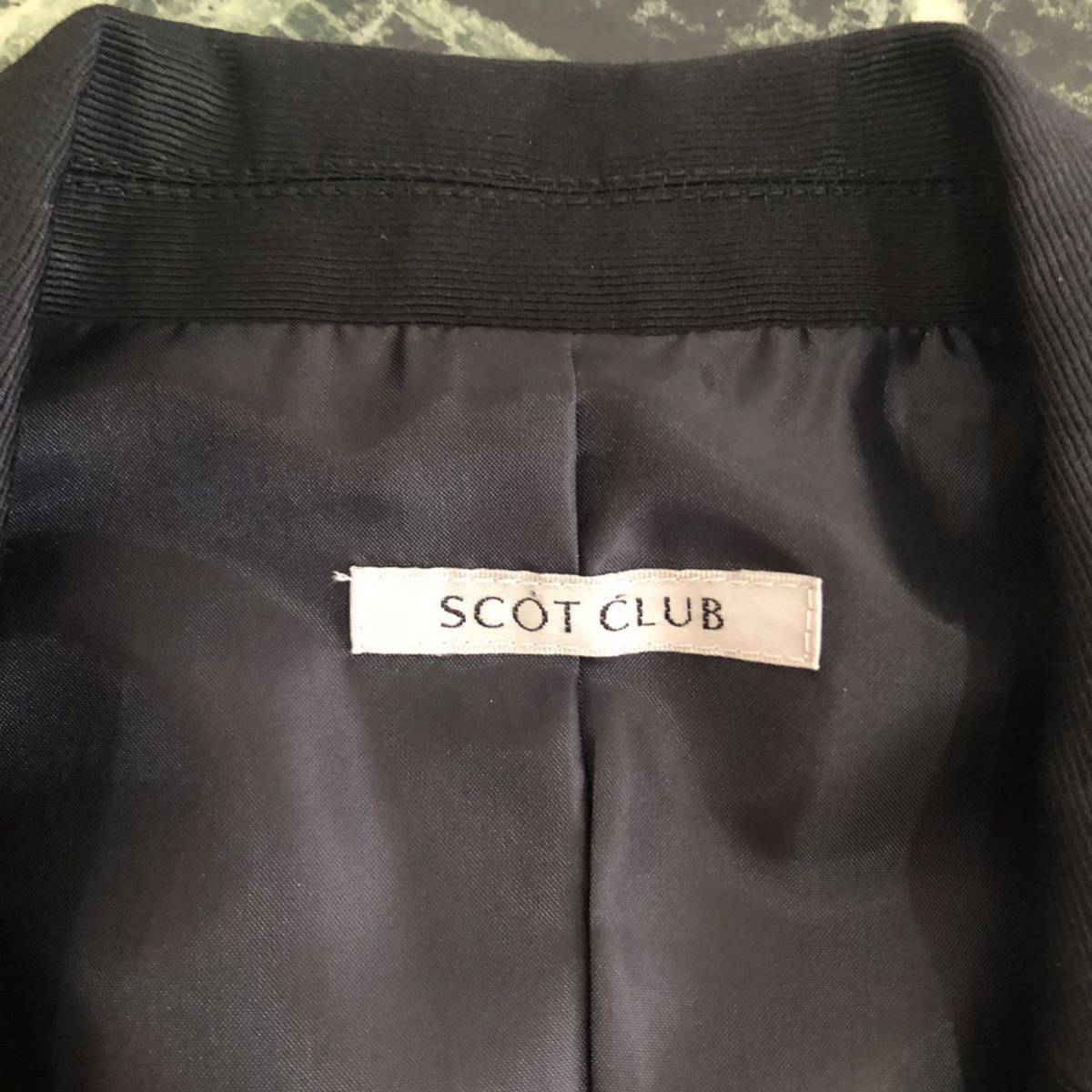 【美品】SCOT CLUB★スコットクラブ スカートスーツ セットアップ 9号 Mサイズ 黒 フォーマルスーツ 入学式 卒業式 セレモニースーツ_画像3