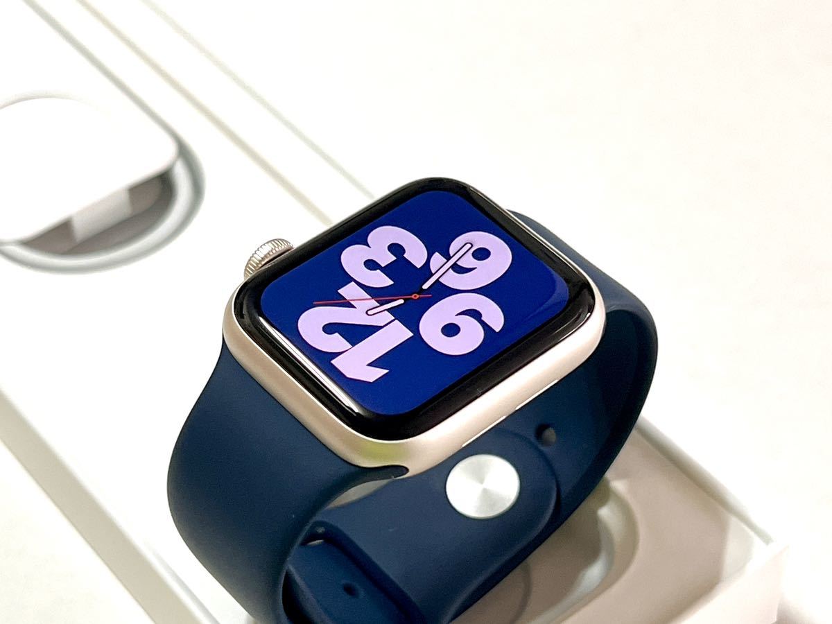 ★ 美品 バッテリー97% ★ Apple Watch SE 第2世代 40mm アップルウォッチ スターライト アルミニウム GPS 純正品 スポーツバンド