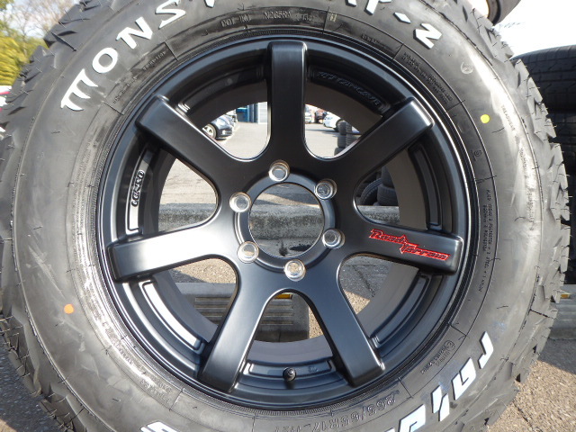 LENSO　レンソ　RT-C　ハイラックス　プラド　サーフ　FJクルーザー　マッドブラック　265/65R17　ライデン　ホワイトレター　コンケーブ_画像3