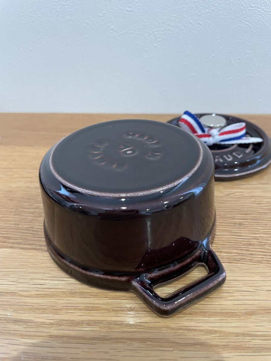 ストウブ staub ココット ラウンド 10 オーベルジン ナス Aubergine