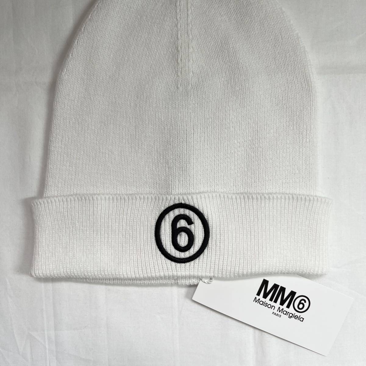 MM6 Maison Margielaマルジェラ　ニット帽 ビーニー　ホワイト