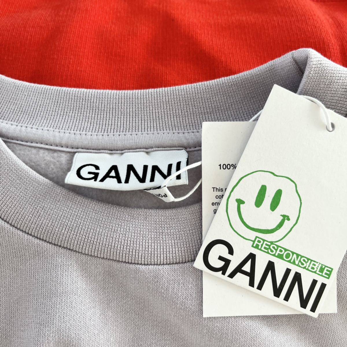 GANNI ガニー ロゴ入り 切替カラースウェット トレーナー XS|PayPayフリマ