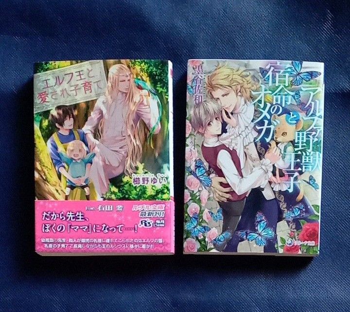 アルファ野獣王子と宿命のオメガ  墨谷佐和／著　タカツキノボル／絵　エルフ王と愛され子育て　櫛野ゆい／著　石田要／絵　2冊セット