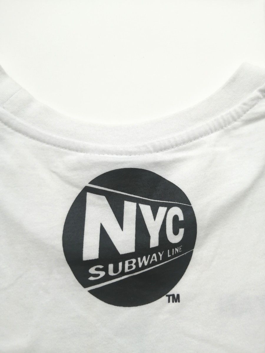 アメリカ古着 企業物 MTA ニューヨーク市地下 地下鉄 マップ スーベニア Tシャツ  白 L