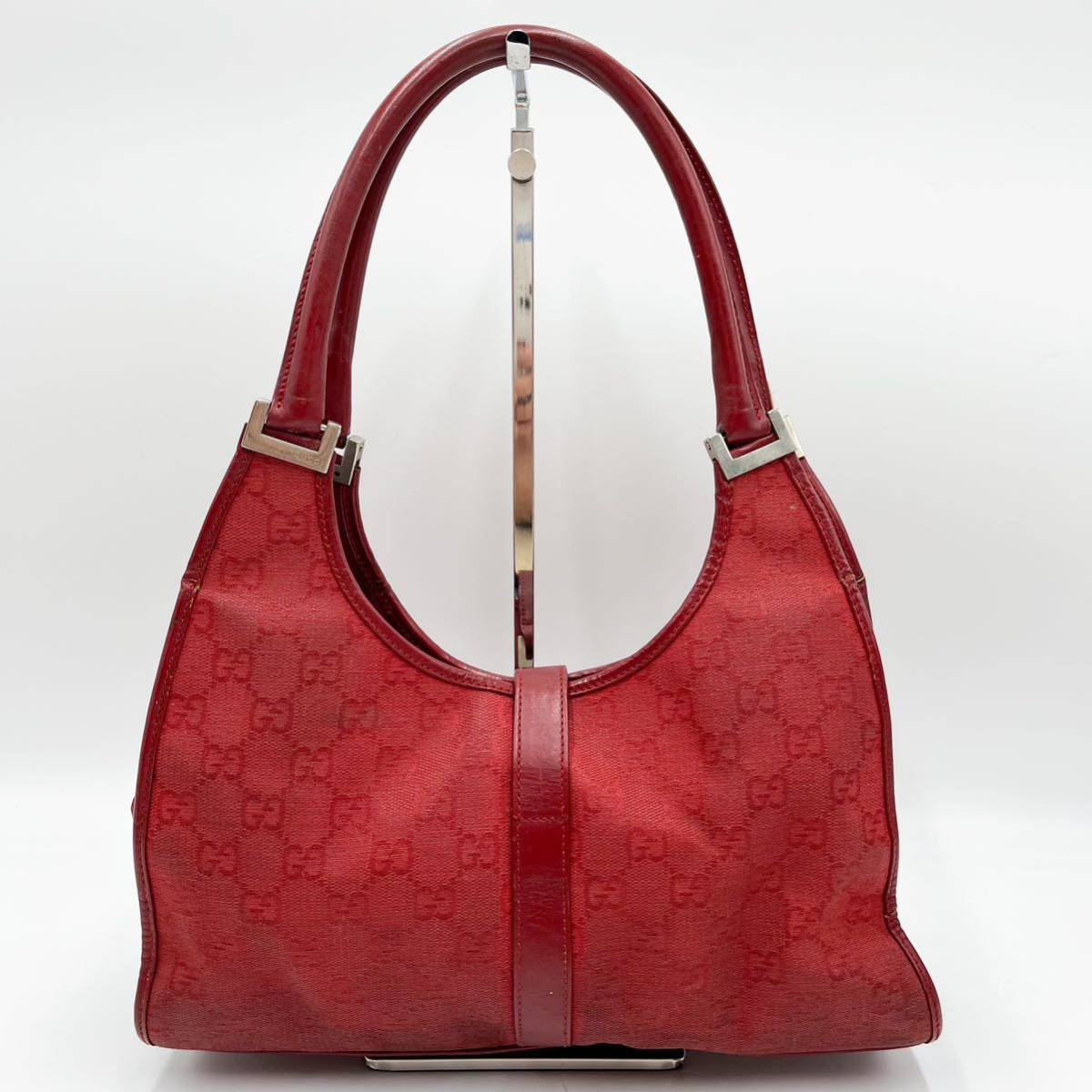 グッチ GUCCI ハンドバッグ ジャッキー GG柄キャンバス 本革レザー