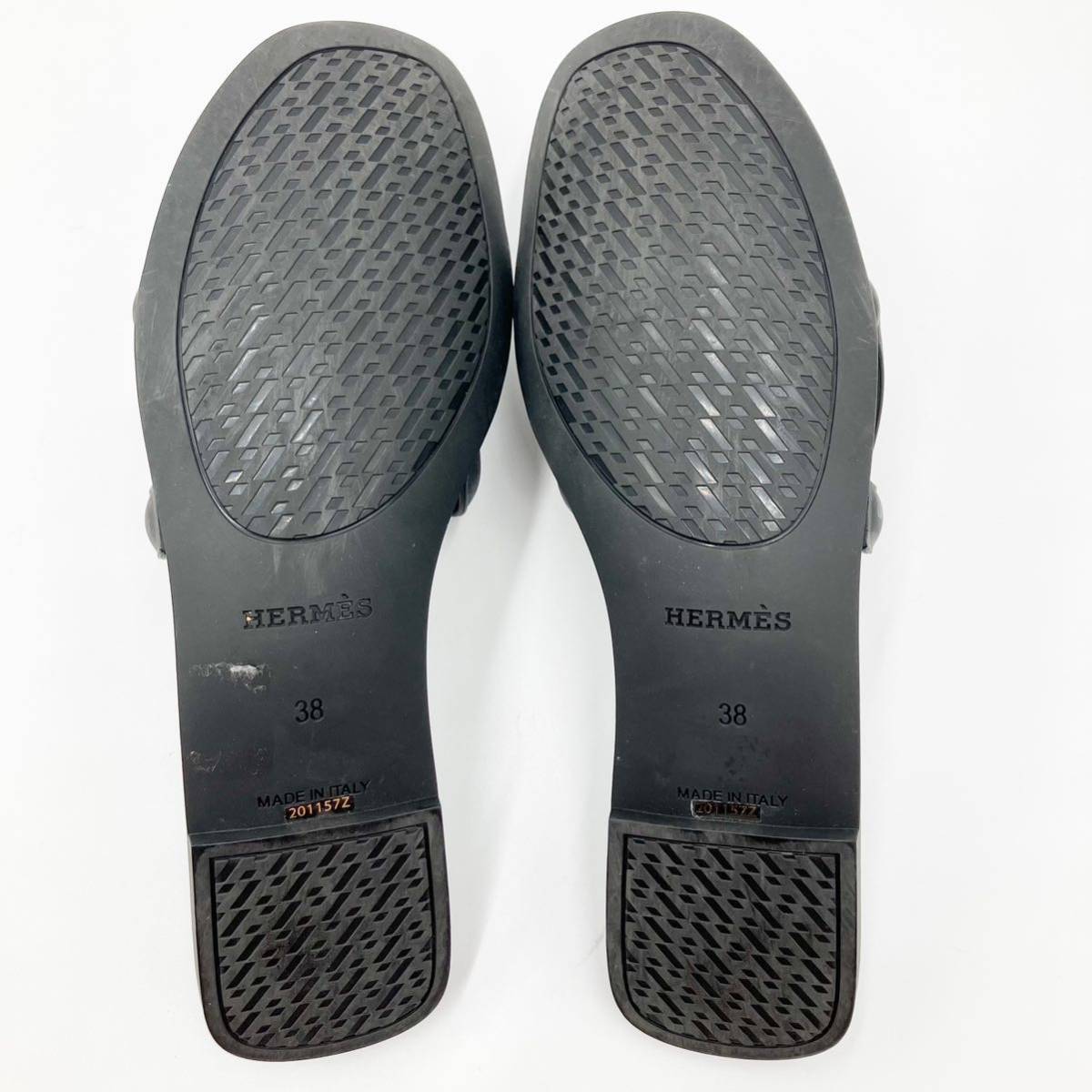 美品 箱付き エルメス HERMES アロハ フラットサンダル ラバー