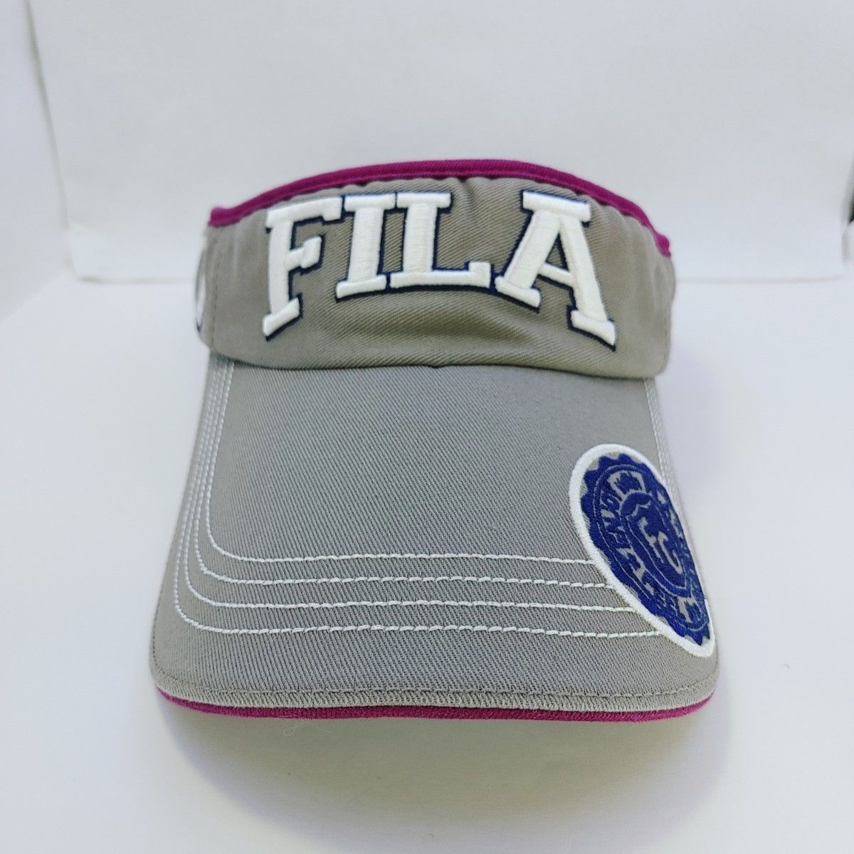 [USED]FILA GOLF サンバイザー グレー/パープル フリーサイズ(約58～60㎝)【0070】