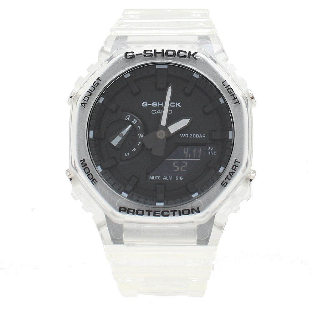 カシオ CASIO 腕時計 GA-2100SKE-7A メンズ レディース Gショック G-SHOCK スケルトンシリーズ クォーツ ブラック クリア_画像3