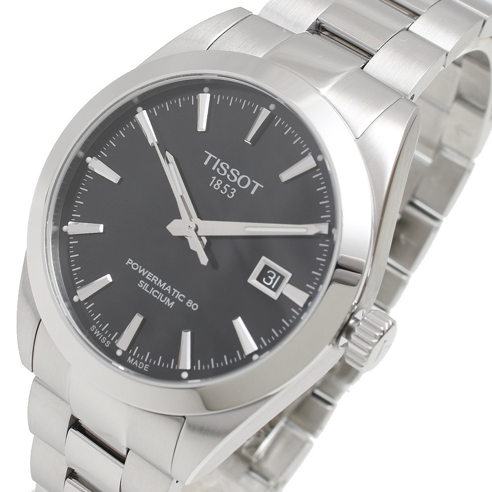 ティソ TISSOT 腕時計 T127.407.11.051.00 メンズ ジェントルマン パワーマティック 80 自動巻き ブラック シルバー_画像1