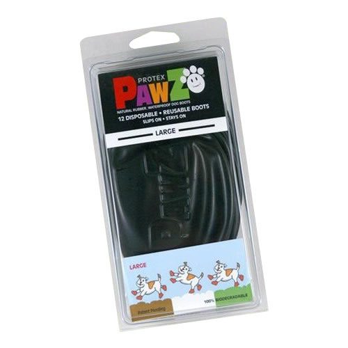 正規輸入品 アメリカ Pawz Dog Boots社製 ポウズ ラバー・ドッグ・ブーツ L Black PZBLKL_画像1