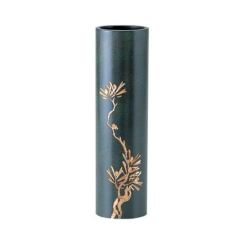 高岡銅器 銅製花瓶 丸寸胴 松 97-04