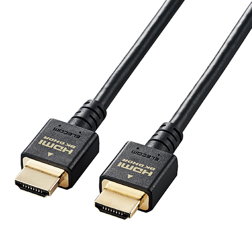 エレコム HDMI ケーブル HDMI2.1 ウルトラハイスピード 8K4K対応 1.5m ブラック CAC-HD21E15BK_画像1