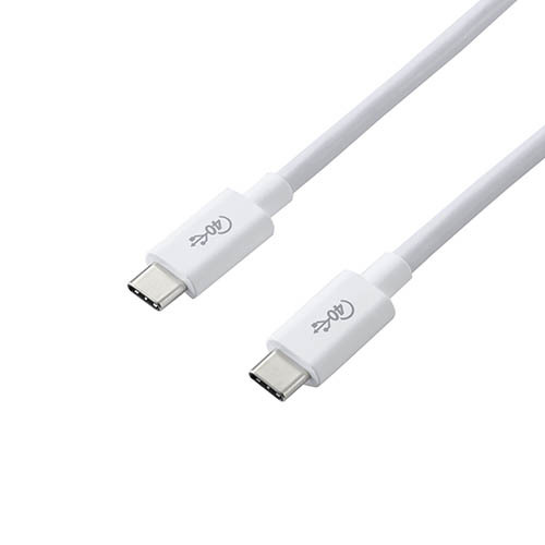 エレコム USB4ケーブル/C-Cタイプ/認証品/PD対応/40Gbps/0.8m/ホワイト USB4-CC5P08WH_画像1