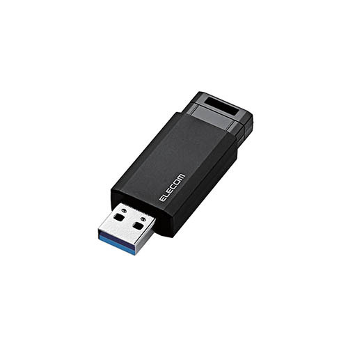 【5個セット】エレコム USBメモリー/USB3.1(Gen1)対応/ノック式/オートリターン機能付/128GB/ブラック MF-PKU3128GBKX5