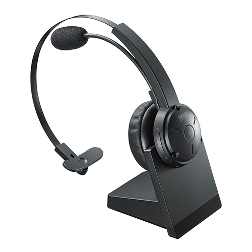 【再入荷!】 サンワサプライ MM-BTMH59BK クレードル付きBluetoothヘッドセット(通話用ノイズキャンセル機能搭載) その他 【再入荷!】 サンワサプライ MM-BTMH59BK クレードル付きBluetoothヘッドセット(通話用ノイズキャンセル機能搭載) その他