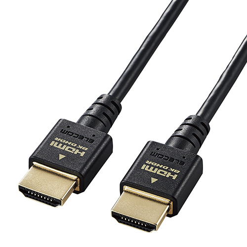 【5個セット】エレコム HDMI ケーブル HDMI2.1 ウルトラハイスピード スリム 8K4K対応 1.5m ブラック DH-HD21ES15BKX5