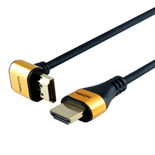【5個セット】ホーリック HDMIケーブル L型270度 1m ゴールド HL10-568GDX5_画像1