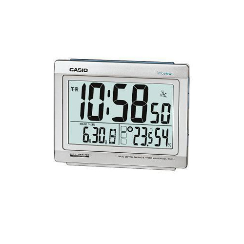 CASIO 電波時計(置き時計)生活環境お知らせ(湿度計/温度計)タイプ DQL-130NJ-8JF