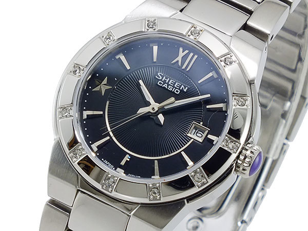 カシオ CASIO シーン SHEEN クオーツ レディース 腕時計 SHE-4500D-1A ブラック_画像1