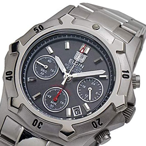 エルジン ELGIN 腕時計 メンズ FK1425TI-B クォーツ グレー シルバー