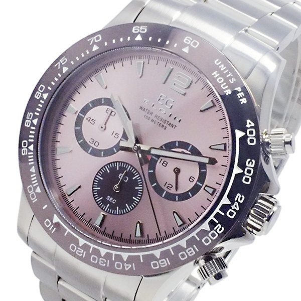 エルジン ELGIN クオーツ クロノ メンズ 腕時計 EG-002-P ピンク ピンク_画像2