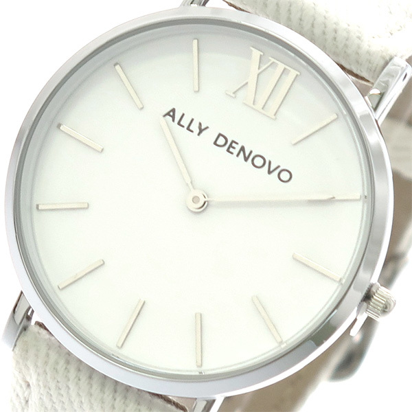 アリーデノヴォ ALLY DENOVO 腕時計 レディース 36mm AF5006-1 NEW VINTAGE DENIM クォーツ ホワイト ホワイト