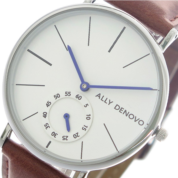 アリーデノヴォ ALLY DENOVO 腕時計 レディース 36mm AF5001-2 HERITAGE SMALL クォーツ ホワイト ブラウン ホワイト