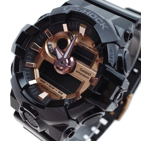カシオ CASIO 腕時計 メンズ GA-700MMC-1A Ｇショック G-SHOCK クォーツ ピンクゴールド ブラック