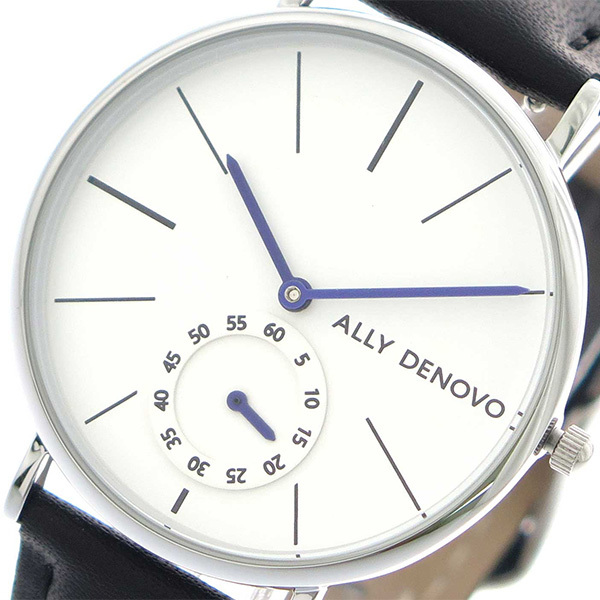 お手軽価格で贈りやすい アリーデノヴォ ALLY DENOVO 腕時計 レディース 36mm AF5001-1 HERITAGE SMALL クォーツ ホワイト ブラック ホワイト その他