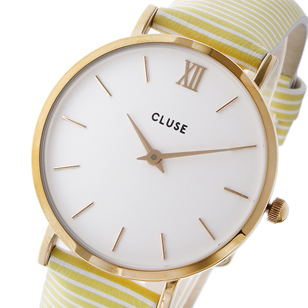 有名ブランド レザーベルト ミニュイ CLUSE クルース 33mm ホワイト