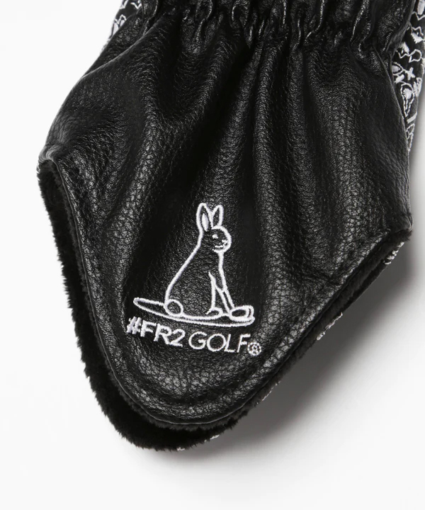 新品未開封 #FR2GOLF Embroidery Paisley Pattern Head Cover Fairway フェアウェイ用ヘッドカバー サークルロゴ ペイズリー 刺繍 ブラック_画像5