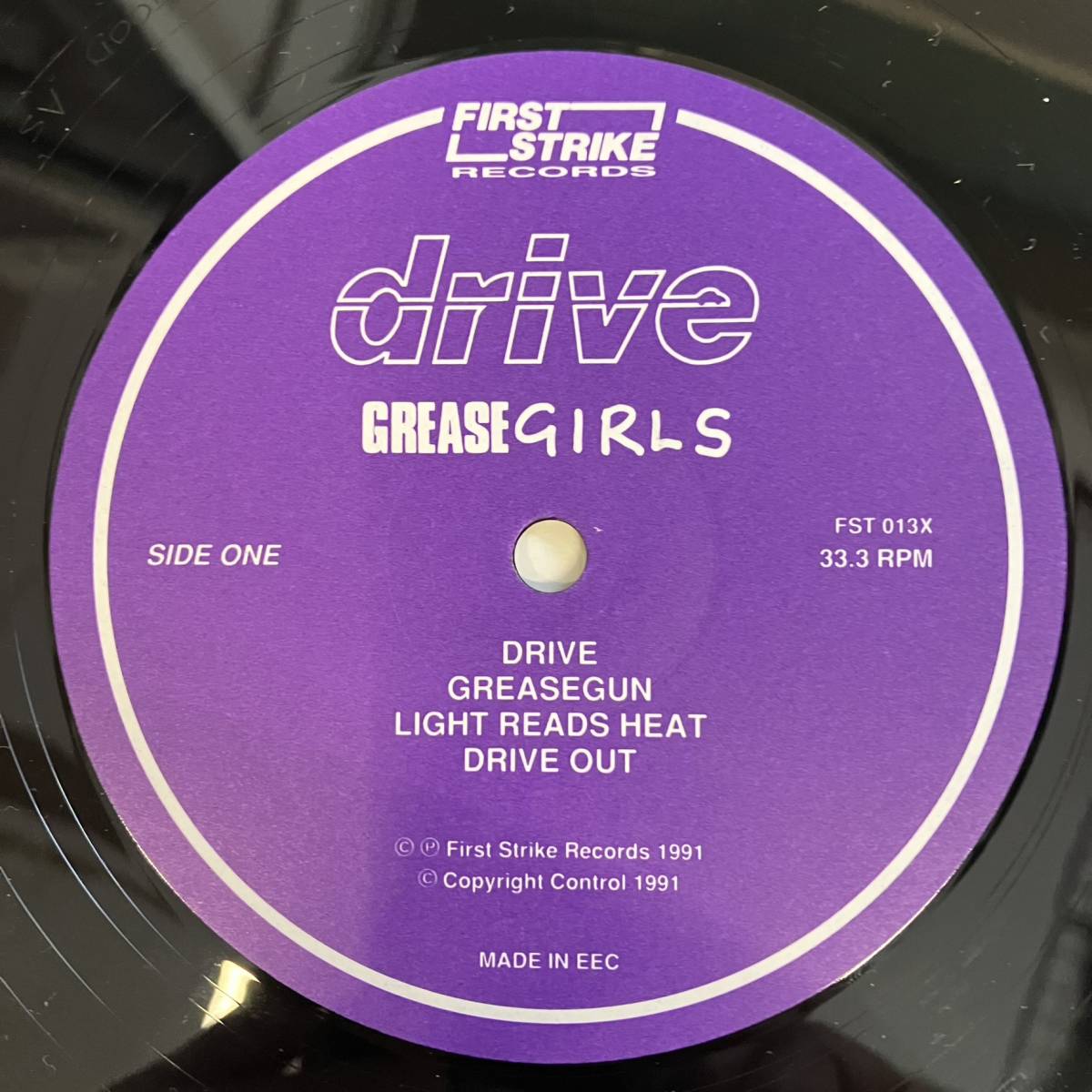 drive 「 GREASE GIRLS 」 12"レコード / FST 013X (FIRST STRIKE RECORDS)_画像4