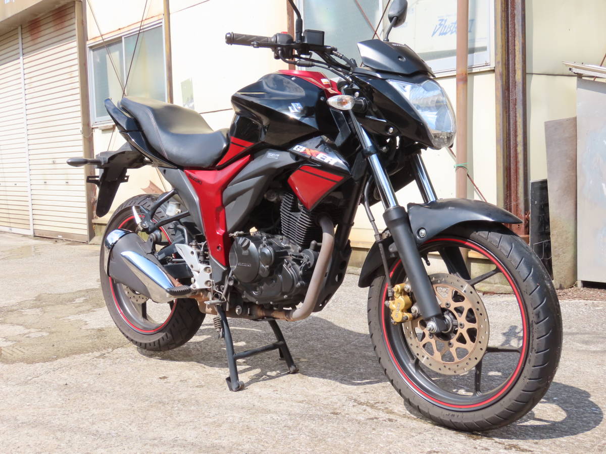 スズキ ジクサー150Fi NG4BG 黒赤 ノーマル車 業者価格にて陸送手配