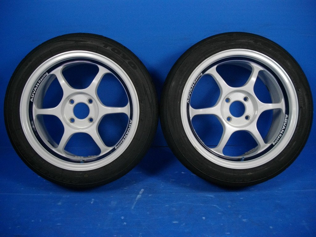 【H】YOKOHAMA ADVAN RG 16インチ 7.0J +44 4H PCD100 TOYO PROXES R888R 205/45R16 2本セット レース サーキット走行等_画像1